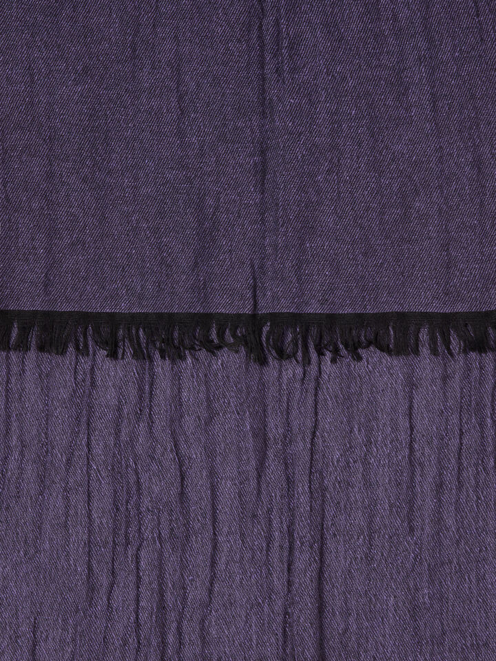 Yarn dyed scarf - null - Plum | Sisley image number 3